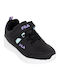 Memory Brett 2 Kids Sports Shoes Running with Hoop & Loop Closure Black