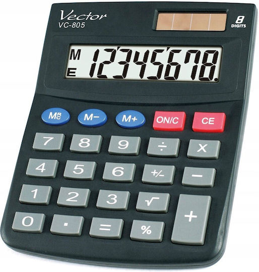 Vector VC-805 Calculator 8 Cifre în Culoarea Negru 1buc