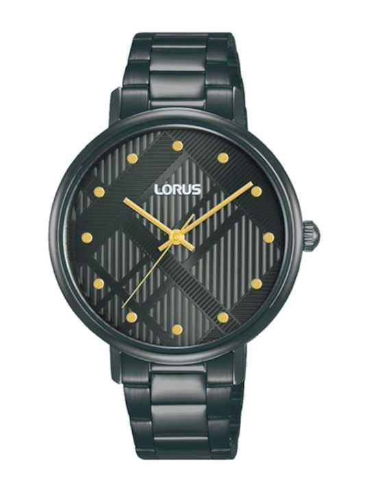 Lorus Herrenuhr 36mm Batterie mit Schwarz Metallarmband