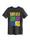 Amplified Four Squares Smiley T-shirt Nirvana Gray ZAV210NCF-M