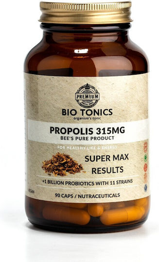 Bio Tonics Propolis 315mg Συμπλήρωμα για την Ενίσχυση του Ανοσοποιητικού 90 φυτικές κάψουλες