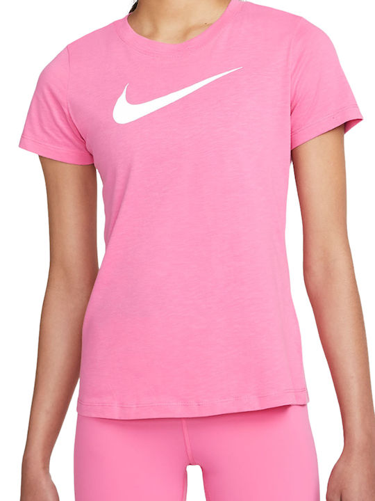 Nike Γυναικείο Αθλητικό T-shirt Dri-Fit Ροζ