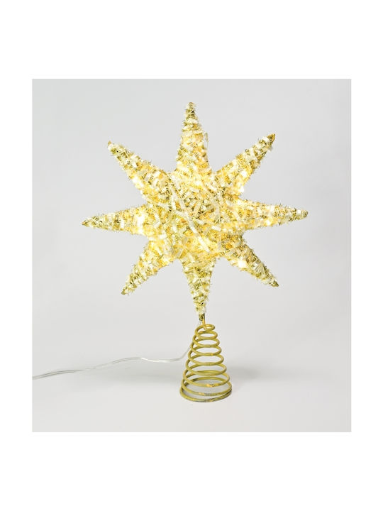 Aca Christmas Star Illuminated Ornament Silver