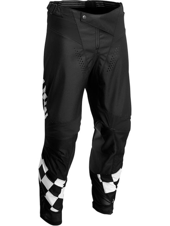 Thor Mx Hallman Differ Cheq Vară Bărbați Pantaloni Motocross White/Black