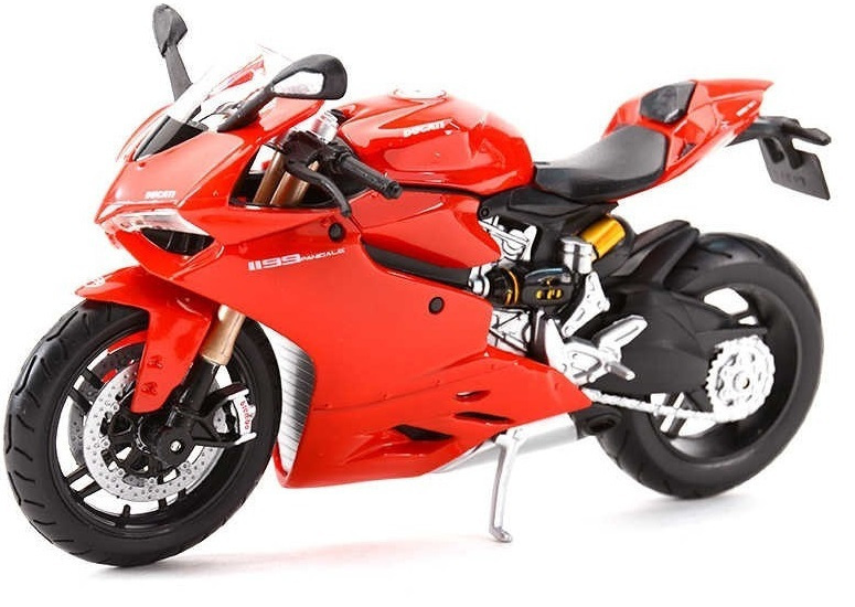 Modellino Ducati 1199 Panigale Maisto - Scala 1:12, In Metallo, Con Cavalletto - Foto 1