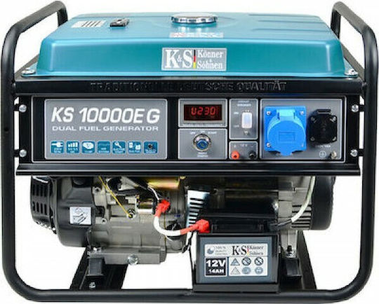 Könner & Söhnen KS10000E G LPG Γεννήτρια Βενζίνης/Υγραερίου Τετράχρονη με Χειροκίνητη - Ηλεκτρική Μίζα και Μέγιστη Ισχύ 10kVA
