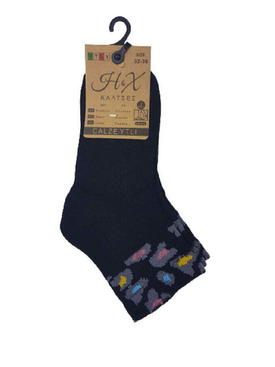 Senses Girls 2 Pack Ankle Socks Black