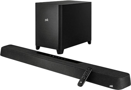 Polk Audio MagniFi MAX AX Soundbar 5.1 Bluetooth, HDMI și Wi-Fi 400W cu Telecomanda Negru