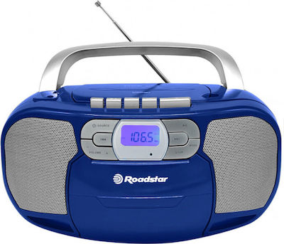 Roadstar Portable Radio-CD Player 0033291 Equipped with CD / MP3 / USB / Cassette / Radio Blue