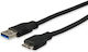 Equip Regular USB 3.0 to micro USB Cable Μαύρο 1.8m (128397)