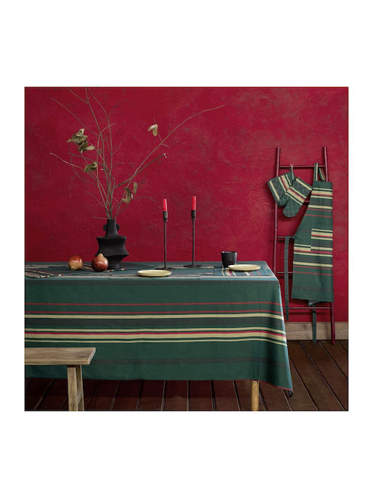 Nima Tinsel Ornament de Crăciun Față de masă Cărpă Material textil Verde M150xL90cm 1buc