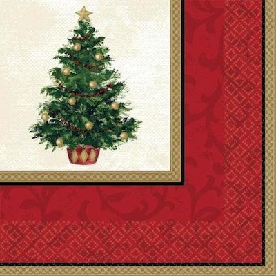 Χαρτοπετσέτες Christmas Tree Πολύχρωμες 33x33εκ. 16τμχ