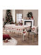 Teoran Christmas Tablecloth Fabric Beige L180xW140cm.