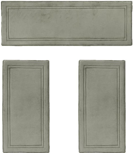 Guy Laroche Softy Σετ Μοντέρνα Χαλιά Κρεβατοκάμαρας Khaki 1176086222001 3τμχ