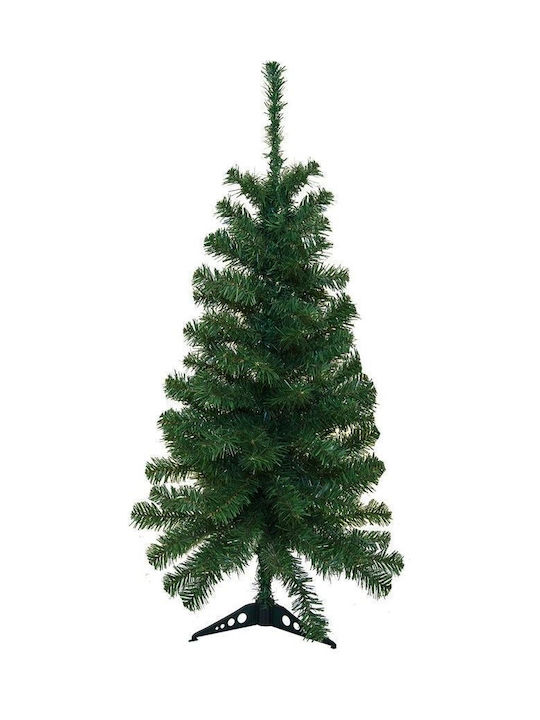 Valey Christmas Slim Green Tree with Plastic Base and Built in Branches H100cm