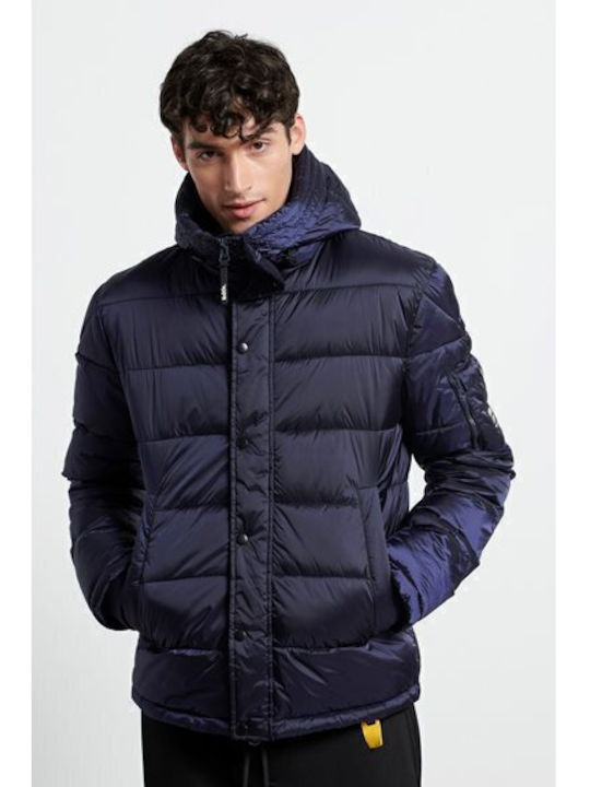 Winter Jacke Puffer Blue Black