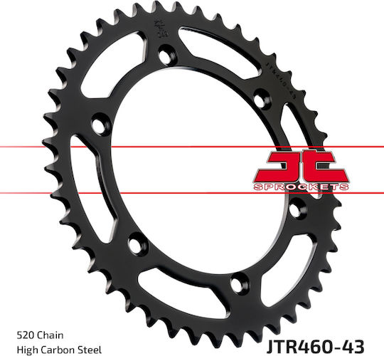 JT Sprockets Γρανάζι Πίσω 43 Δοντιών για Kawasaki KLX 250