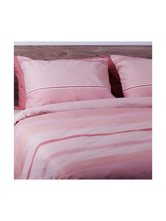 White Fabric Darby Kissenbezug-Set mit Umschlagumschlag Rosa 50x70cm.
