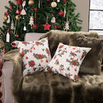 Teoran Christmas Decorative Square Pillowcase Multicolored 65x65pcs