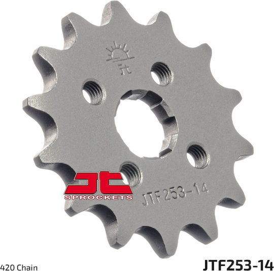 JT Sprockets Vorderes Ritzel 14 Zähne für Honda Innova 125 / CRF 110F