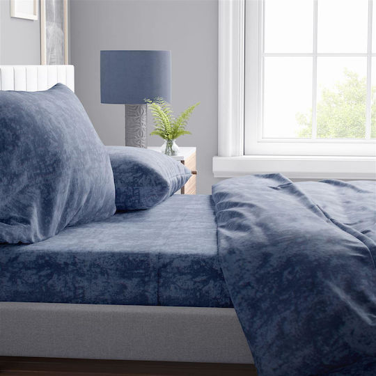 Dimcol Duvet Cover Single 160x240 Shadow 15 Dark Blue