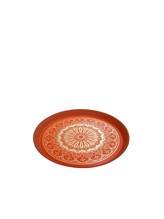 Espiel Round Tray of Plastic In Orange Colour 3...