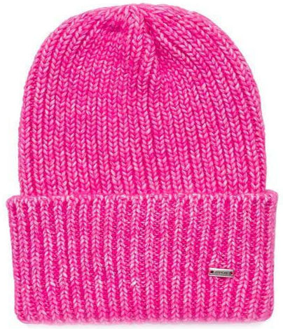 Beanie Γυναικείος Σκούφος με Rib Πλέξη σε Ροζ χρώμα