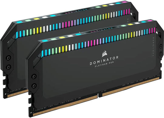 Corsair Dominator Platinum RGB 64GB DDR5 RAM mit 2 Modulen (2x32GB) und Geschwindigkeit 5600 für Schreibtisch