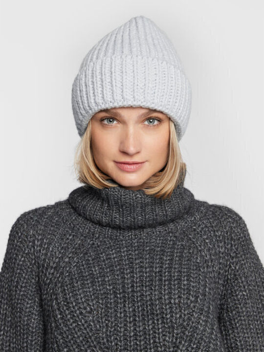 Ribbed Beanie Cap Light Blue