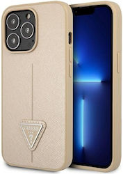 Guess Saffiano Triangle Logo Beige (iPhone 14 Pro) Guess Saffiano Triangle Logo Beige (iPhone 14 Pro)