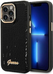 Guess Croco Collection Plastic Back Cover Black (iPhone 14 Pro Max)