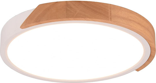 Trio Lighting Jano Πλαφονιέρα Οροφής 31.5εκ. Λευκή με Ενσωματωμένο LED
