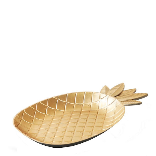Espiel Ananas Bol Decorativ Polirosină Auriu 38x23.5cm 1buc