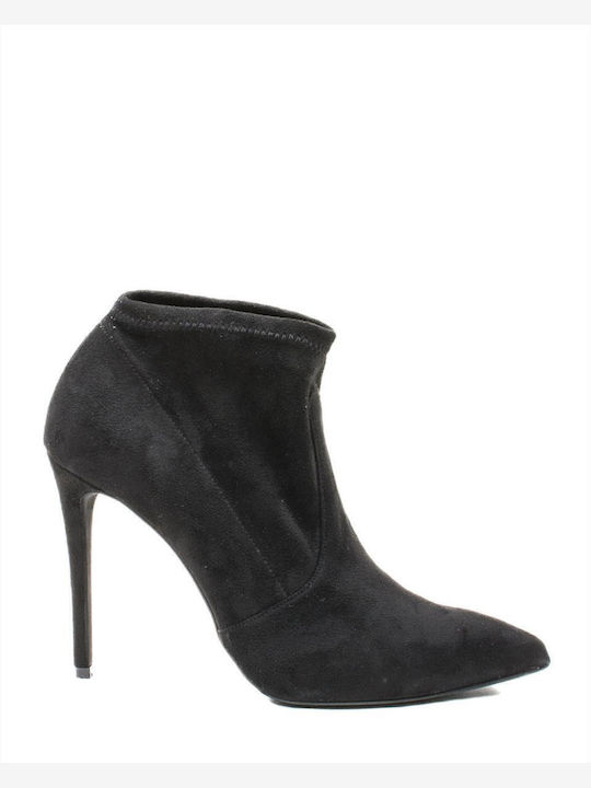 Wildleder Stiefeletten Damen Schwarz