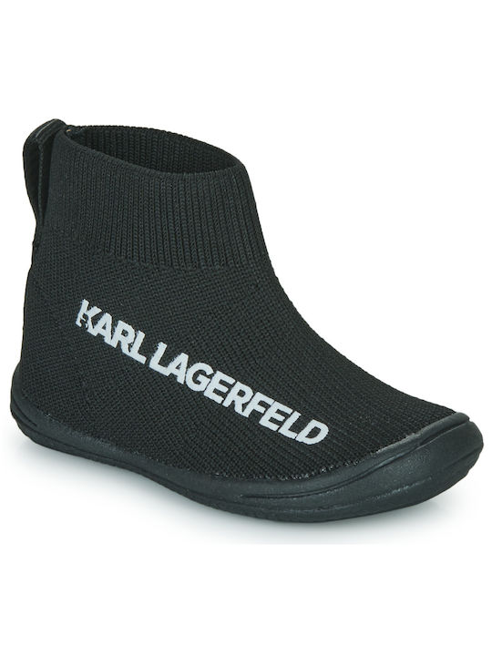 Karl Lagerfeld Βρεφικά Μποτάκια Αγκαλιάς Μαύρα