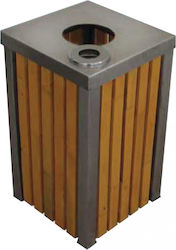 Wooden Waste Bin 60lt Brown