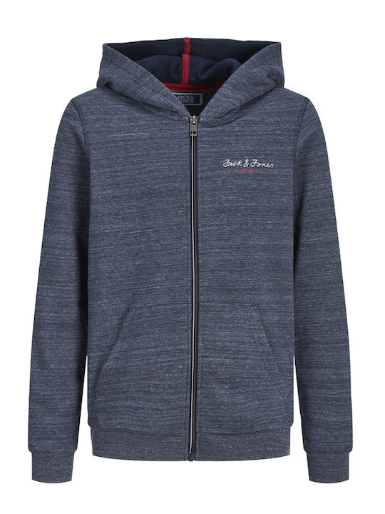 Jack & Jones Boys Hooded Sweatshirt with Zipper Blue