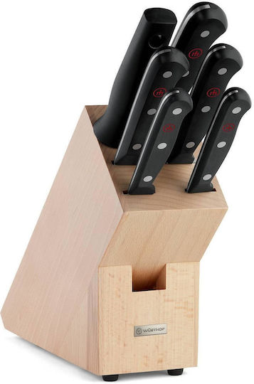 Wusthof Gourmet Messerset mit Block aus rostfreiem Stahl 7Stück