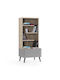 Kids Wooden Bookcase Luna Brown 70x56x165cm