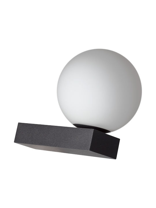 Avide Κλασικό Φωτιστικό Τοίχου με Ενσωματωμένο LED σε Μαύρο Χρώμα Πλάτους 17.5cm