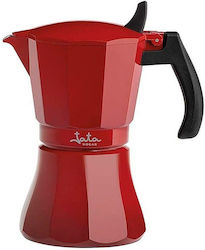 Jata Stovetop Espresso Pot for 9Cups Red