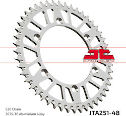 JT Sprockets Γρανάζι Πίσω 48 Δοντιών για Yamaha YZ 125 99-12 / YZF 250 01-04