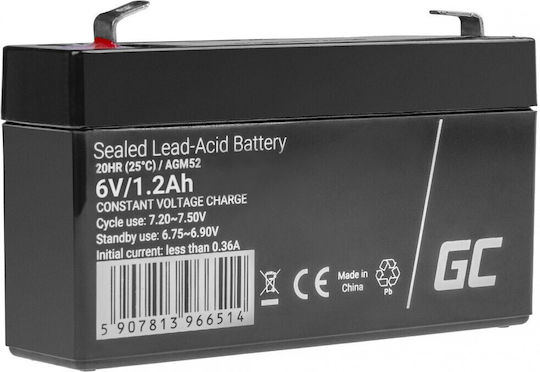 Green Cell Baterie UPS cu Capacitate 1.2Ah și Tensiune 6V AGM52 1buc