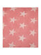Dimcol Star Pânză de Înfășat din Bumbac Coral 80x80εκ.