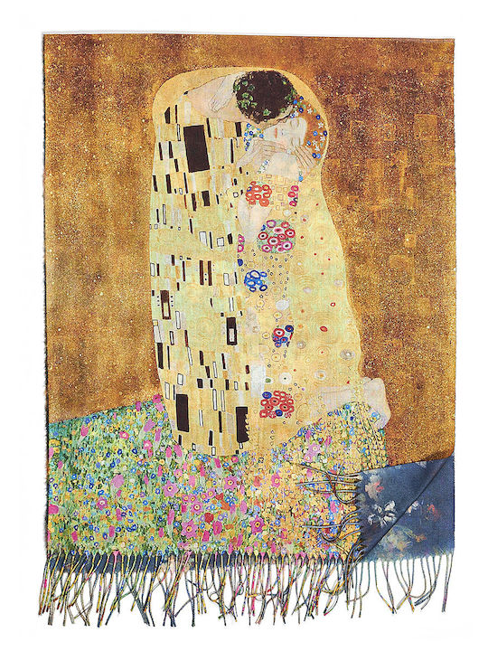 Sequoia Women's Double-sided Pashmina Gustav Klimt - Der Kuss 06-22 multi color
