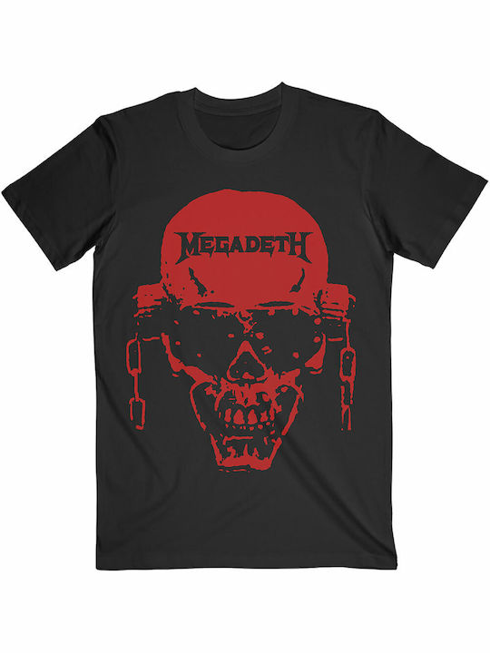 Rock Off T-shirt Megadeth Vic Hi Contrast σε Μαύρο χρώμα