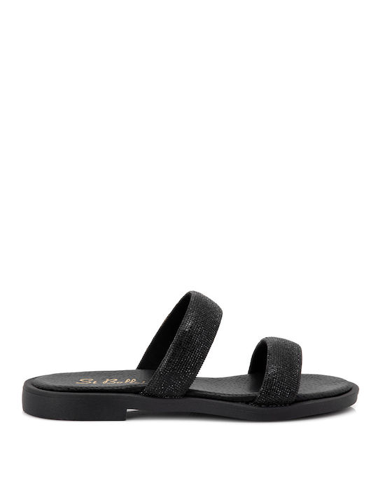 Bozikis Damen Flache Sandalen in Schwarz Farbe