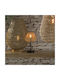 Atmosphera Jily Table Lamp for E27 Socket with Beige Shade and Black Base