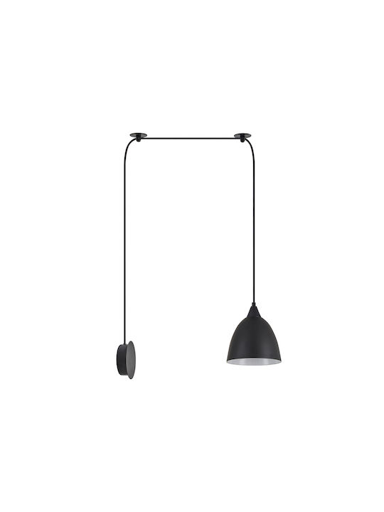 Home Lighting Hängende Deckenleuchte Einfaches Licht Glocke für Fassung E27 Schwarz