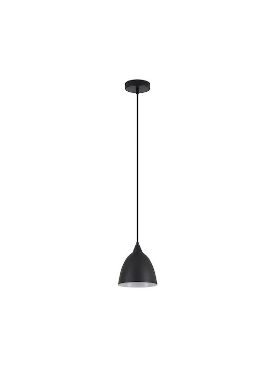 Home Lighting Lustră O singură lumină Bell pentru soclu E27 Negru